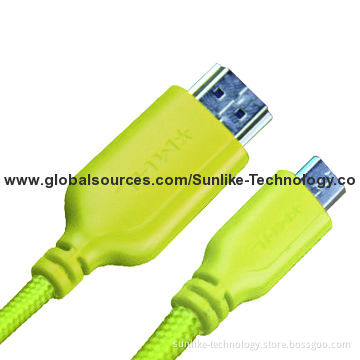 Licensed MHL Cable, Designed for Mobile Devices Featuring MHL Technology